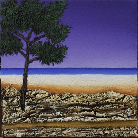 Mario Paschetta ( Milano 1949) Spiagge verso Grosseto 1997 Dim.40x40 Malte e...