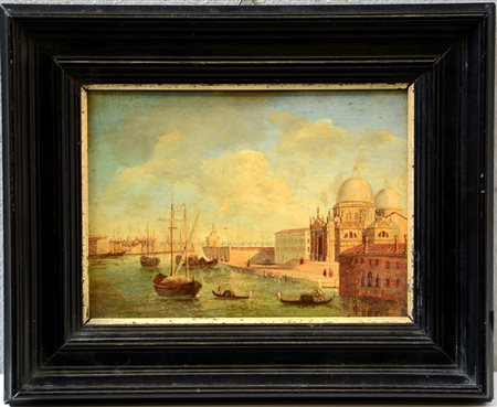 Scuola del secolo XIX/XX "Santa Maria della Salute"olio su tavola (cm 13x17)...