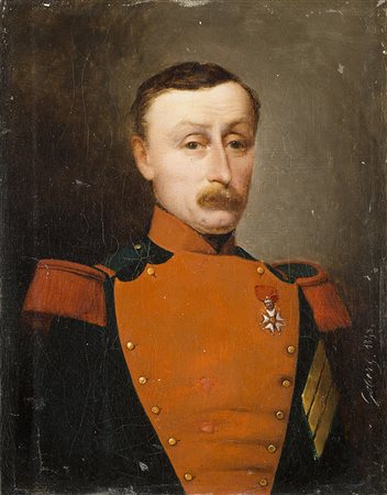 Gobert (sec. XIX) "Ritratto di sotto-ufficiale di cavalleria francese, 1848"...