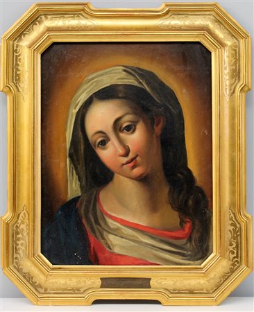 Ignoto "Madonna" olio su tela (cm 44,5x34,5) in cornice (difetti)