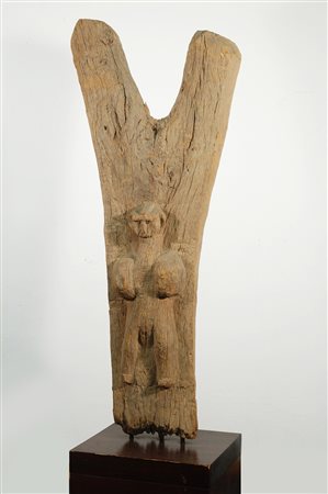 Pilastro per Casa degli Uomini, togu na. Dogon, Mali, Africa. Legno (h. cm...