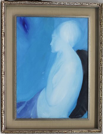 Osvaldo Pivetta (1922 - 1993)"Sogno" 1969, olio su tela (cm 70x50) firmato e...