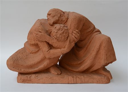 Pietro Zegna (Luino 1929)"Il Figliol Prodigo" 1993, scultura in terracotta (h...