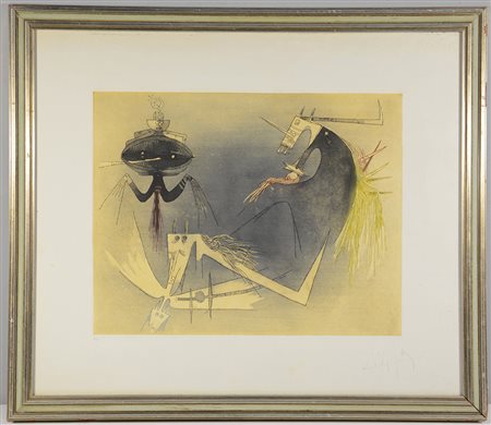 Wifredo Lam (Sagua La Grande 1902 - Parigi 1982)"Senza titolo" acquaforte –...