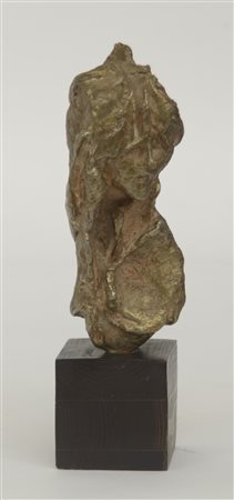 Lorenzo Cascio (Sciacca 1940)"Busto di donna" bronzo fuso a cera persa, su...