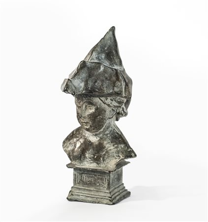 Ivan Theimer (Olomouc 1944)"Fanciulla" 1981-84 scultura in bronzo, h cm 20,...