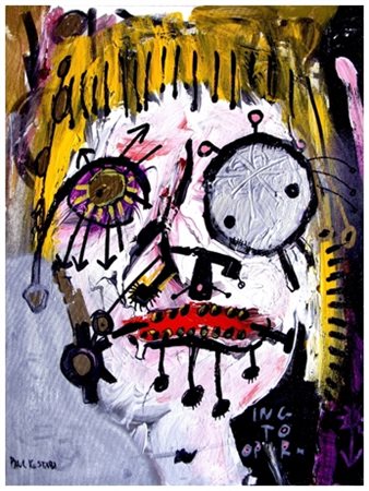 PAUL KOSTABI Whittier(USA) 1962 Purple vision 2009 Olio e tec. mista su tela...