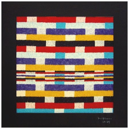 OTTAVIO MISSONI Ragusa 1921 – Sumirago 2013 Tessile 1979 Arazzo 46 x 45....