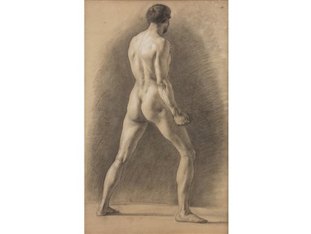 Anonimo (XIX secolo), Disegno su carta, Nudo 56x36 cm