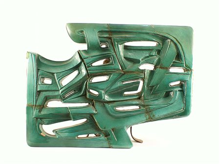 Salvatore Meli (Comiso 1929 - Roma 2011), "Senza titolo" scultura in ceramica...