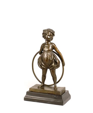 Ferdinand Preiss (Germania 1882 - 1943), copia da, "Bambina con cerchio",...