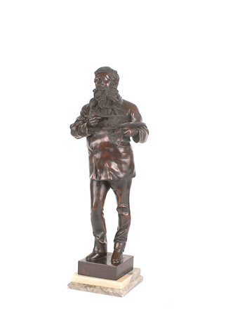 Vincenzo Gemito (Napoli 1852 - 1929), "Pittore", scultura in bronzo patinato...