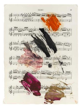 GIUSEPPE CHIARI (1926 - 2007) Partitura musicale 1979 Tecnica mista su carta...