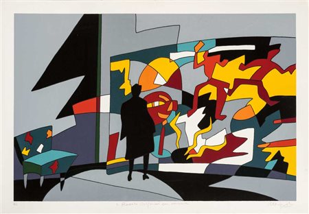 UGO NESPOLO (1941) Senza titolo Serigrafia, es. H.C. 70 x 100 cm Firmata a...