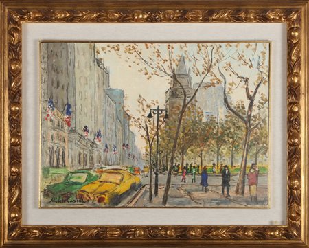 CASCELLA MICHELE (1892 - 1989) New York. Olio su tela . Cm 70,00 x 50,00....