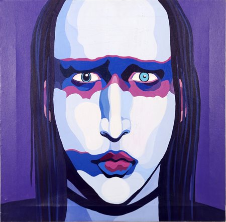 VENEZIANO GIUSEPPE (n. 1971) Marilyn Manson. 2008. Olio su tela . Cm 50,00 x...