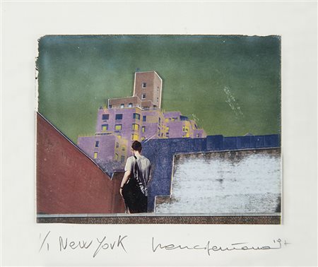 Franco Fontana (Modena 1933)New York Polaroid trasferita e collage di...