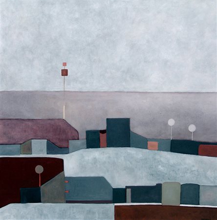 Simona Stivaletta 1970, Vasto (Ch) - [Italia] Paesaggio olio su tela 80x80 cm...