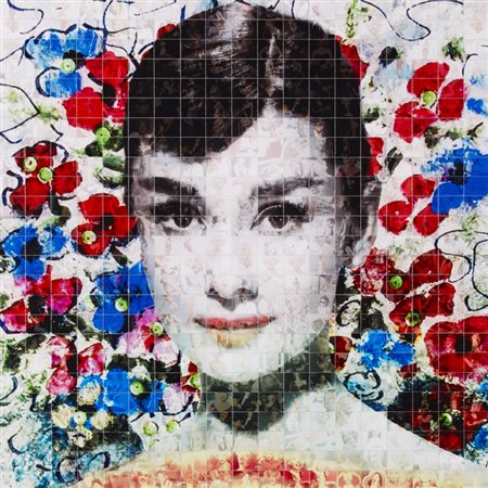 MARIA MURGIA (1935)Omaggio ad Audrey Hepburn, 2018Fotomosaico digitalecm...