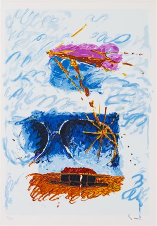 MARIO SCHIFANO (1934-1998)Impressione astratta, 1997Serigrafia materica a...