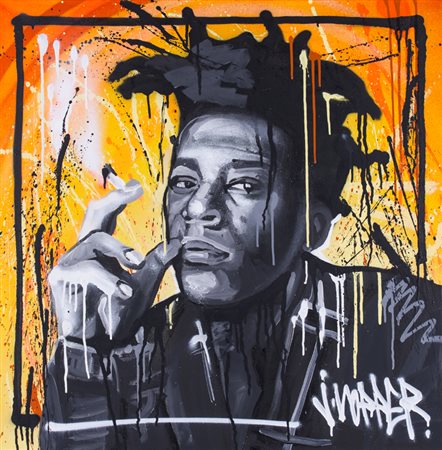 JONE HOPPERJean Michel Basquiat, 2018Acrilici e spray su telacm...