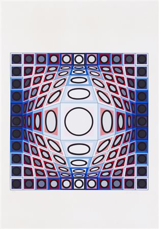 VICTOR VASARELY (1906-1997)Senza TitoloLitografiacm 100x70Firma e numerazione...