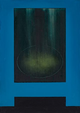 LORENZO PIEMONTI (1935-2015)Ovale nel verde, 1965Tempera e olio su telacm...