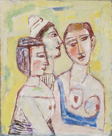 GUIDO PAJETTA (1898-1987)Trio, 1958Olio su telacm 73x60Dichiarazione di...