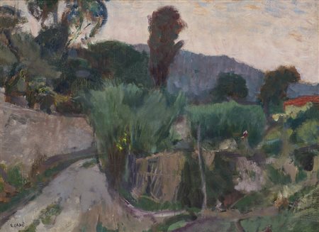 SAVINO LABÒ (1899-1976)Strada di campagna (Bocca di Magra)Olio su telacm...