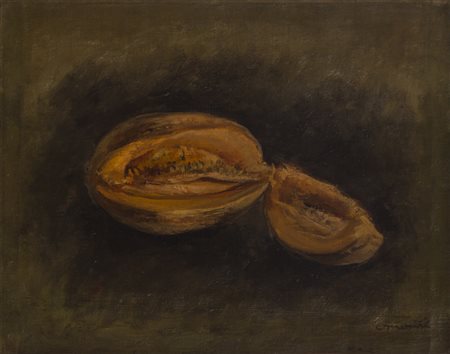 CESARE MONTI (1891-1950)Melone, 1941Olio su telacm 37x47,5Firma al...