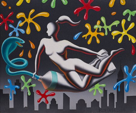 MARK KOSTABI (1960)The medium is the menace, 2014Olio su telacm...