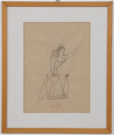 PONTI GIO' (1891 - 1979) Disegno su carta, stile. Disponibile, Expertise a...