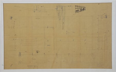 PONTI GIO' (1891 - 1979) Disegno su carta, progetto triennale. Disponibile,...