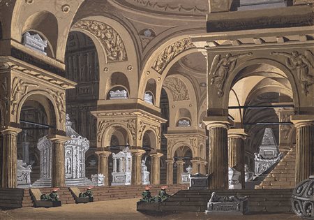 Alessandro Sanquirico (Milano 1777 - 1849) (attr) "Scenografia riferita alla...