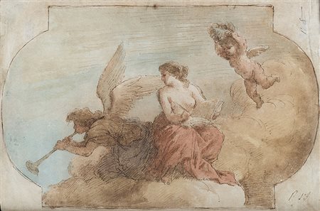 Jacopo Amigoni (Venezia 1682 - Madrid 1752) (attr.) "Scena allegorica" penna,...