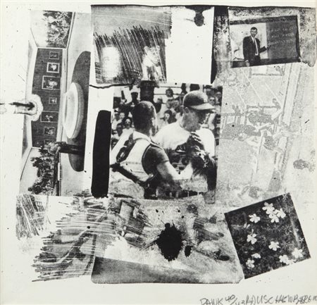 ROBERT RAUSCHENBERG (1925-2008) Senza titololitografia cm 40x41,5firmata...