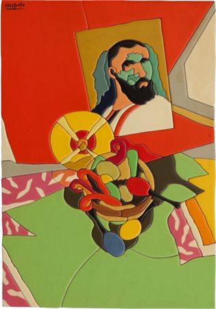 UGO NESPOLO (1941-) Still Life e Matisse 1982acrilico e nitro su legno cm...