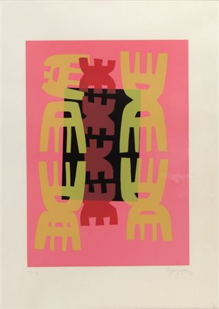 GIUSEPPE CAPOGROSSI (1900-1972) Senza titolo 1964serigrafia cm.70x50esemplare...