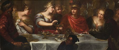 Pietro Dandini (Firenze 1646 - 1712)Convito di Cleopatra e Marcantonioolio su...