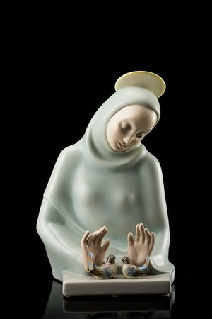 Helen Konig Scavini (Torino 1886 - 1974)"Madonna dell'amore"Ceramica formata...