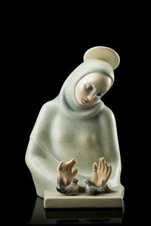 Helen Konig Scavini (Torino 1886 - 1974)"Madonna dell'amore"Ceramica formata...