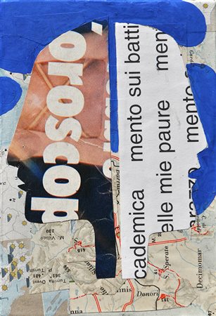 WILLIAM XERRA, Dialogo assente, 2014, Collage e tecnica mista su cartone, cm....