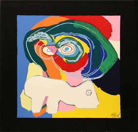 Karel APPEL (Amsterdam 1921-04-25 Zurigo 2006-05-04) Senza titolo serigrafia...