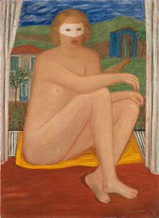 Carlo Zocchi (Milano 1894 - 1965)"Nudo" olio su tela (cm 103x76) Firmato in...
