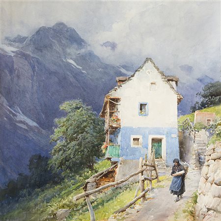 Achille Beltrame (Arzignano ( Vicenza) 1871 - Milano 1945)"Paesaggio di...