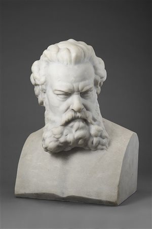 Maestro dell'inizio del XIX Secolo"Carducci"mezzo busto in marmo statuario di...