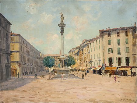Giuseppe Omio (Lovere 1881 - Milano 1955)"La colonna di San Martiniano del...