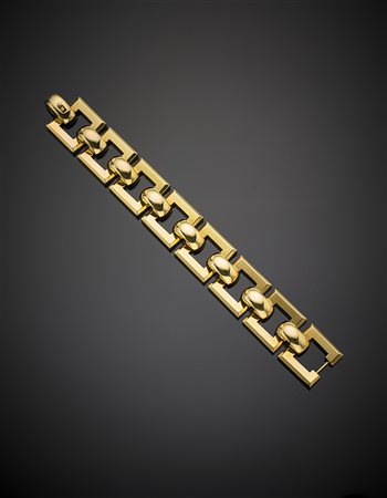 BIFFIBracciale modulare in oro giallo a maglia quadrata, g 59,11, lungh. cm...