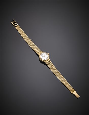 VETTAOrologio da polso da donna in oro giallo con bracciale integrato g...