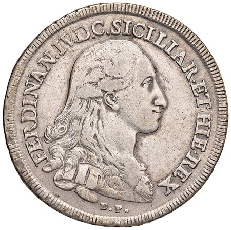 NAPOLI. Ferdinando IV Borbone (1° periodo, 1759-1799). Piastra 1787. MIR...
